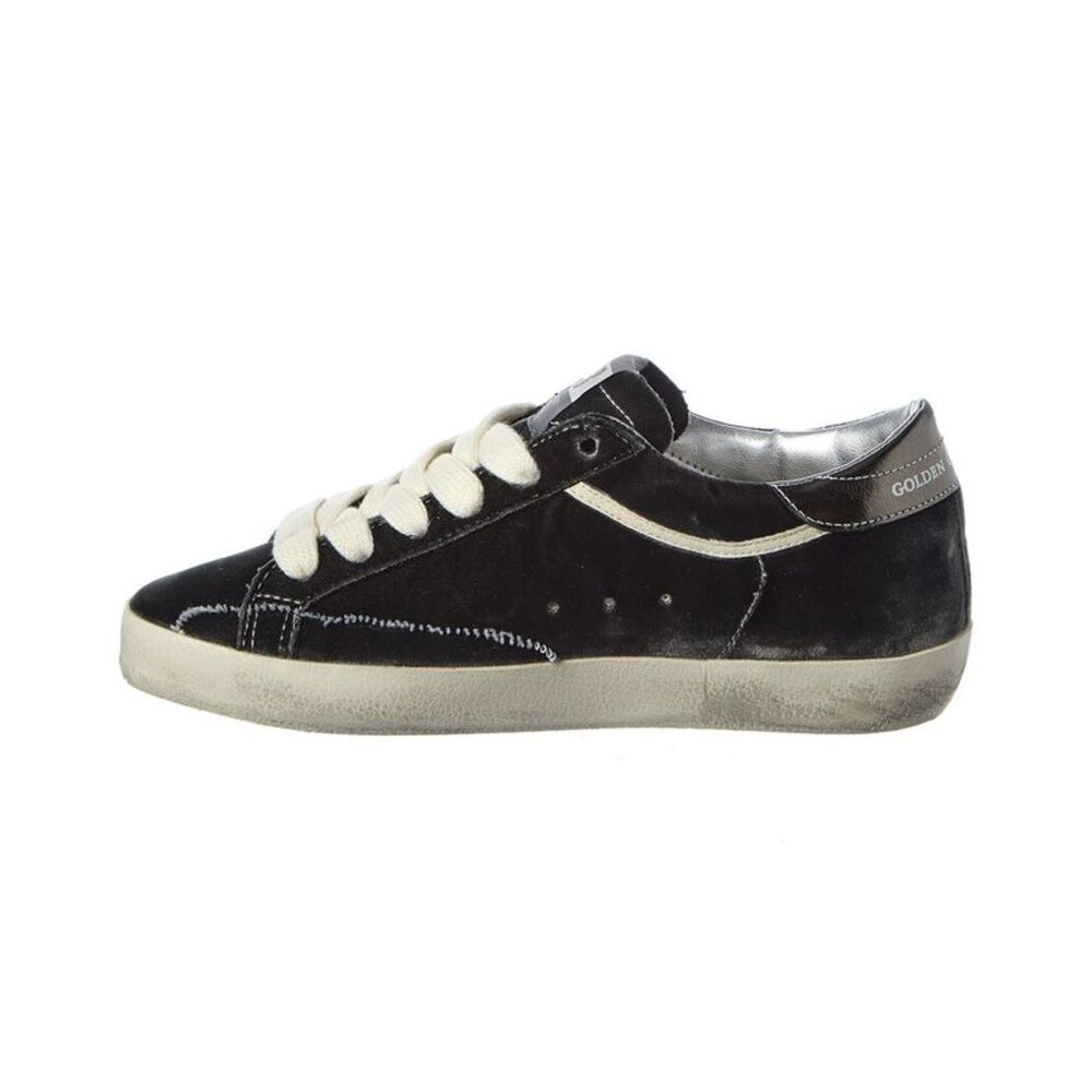 Golden Goose Superstar Velvet & Leather Sneaker, Black - Picture 2 of 5
